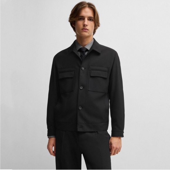 Hugo Boss Other - Hugo Boss Men’s Modern Fit Jacket In Black Stretch Twill